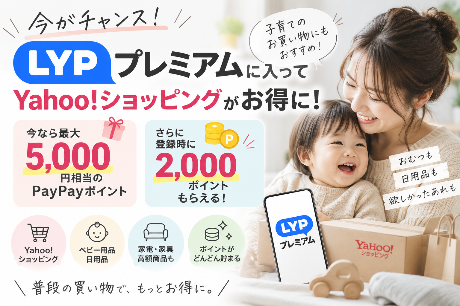 【今がチャンス】LYPプレミアムに入ってYahoo!ショッピングがお得に!